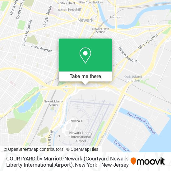 Mapa de COURTYARD by Marriott-Newark (Courtyard Newark Liberty International Airport)