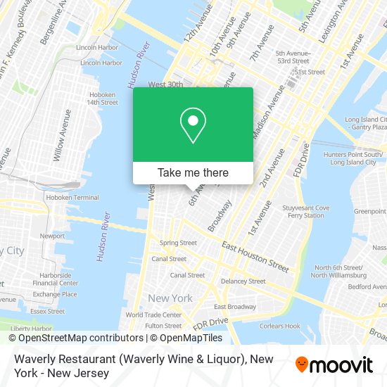 Mapa de Waverly Restaurant (Waverly Wine & Liquor)