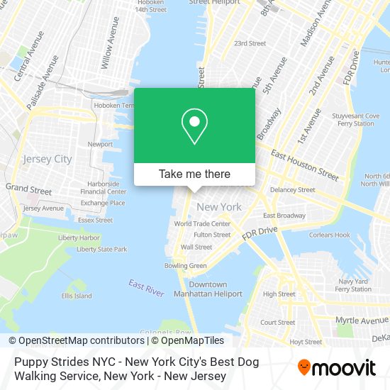 Mapa de Puppy Strides NYC - New York City's Best Dog Walking Service
