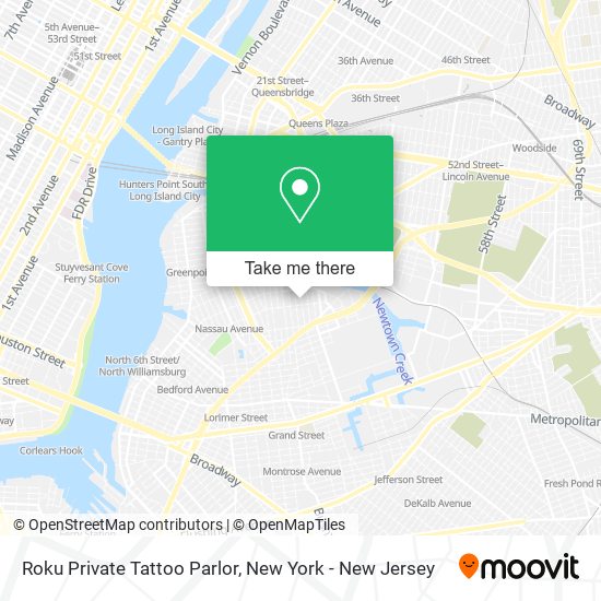 Mapa de Roku Private Tattoo Parlor