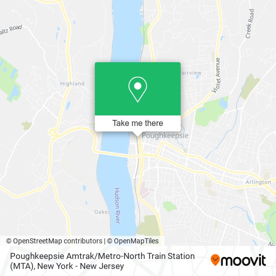 Poughkeepsie Amtrak / Metro-North Train Station (MTA) map