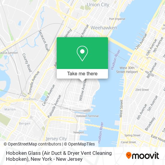 Mapa de Hoboken Glass (Air Duct & Dryer Vent Cleaning Hoboken)