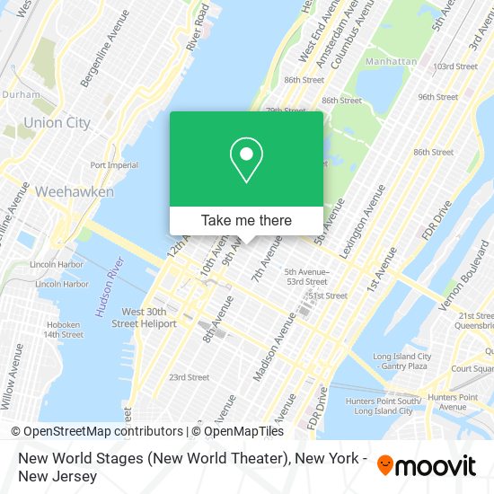 Mapa de New World Stages (New World Theater)