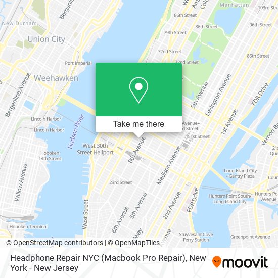 Mapa de Headphone Repair NYC (Macbook Pro Repair)