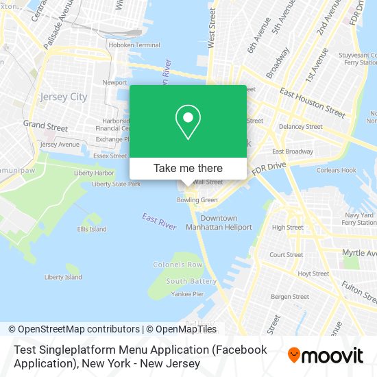 Mapa de Test Singleplatform Menu Application (Facebook Application)