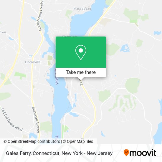 Mapa de Gales Ferry, Connecticut