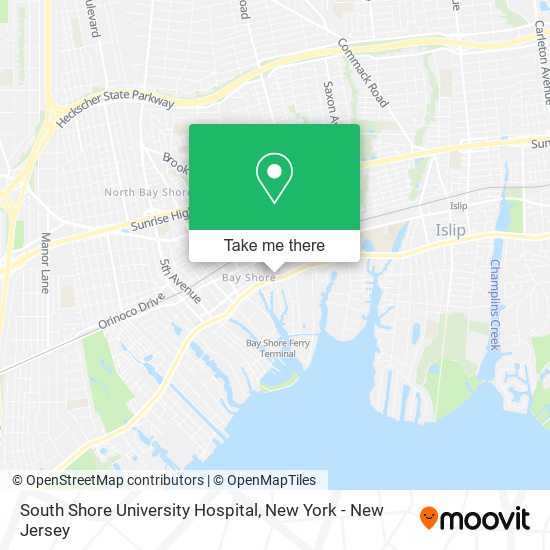 South Shore University Hospital map