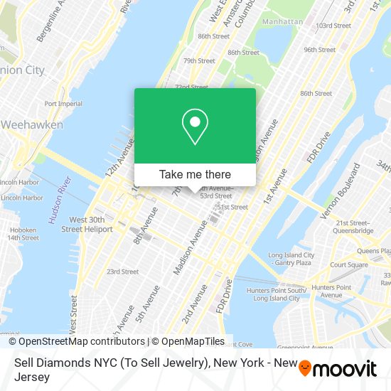 Mapa de Sell Diamonds NYC (To Sell Jewelry)