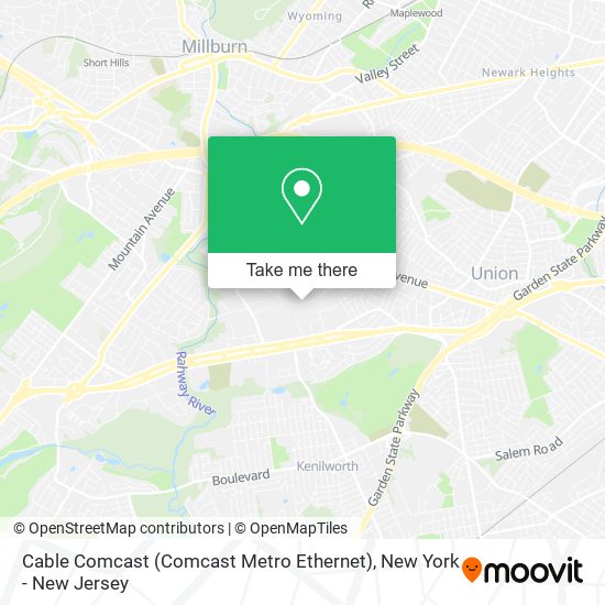 Mapa de Cable Comcast (Comcast Metro Ethernet)