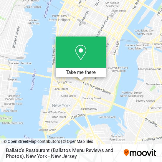 Mapa de Ballato's Restaurant (Ballatos Menu Reviews and Photos)