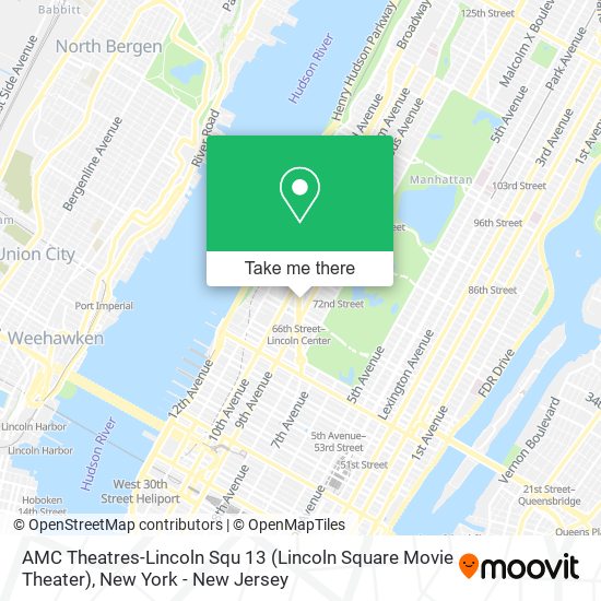 AMC Theatres-Lincoln Squ 13 (Lincoln Square Movie Theater) map