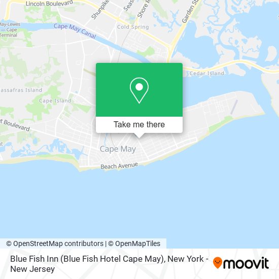 Mapa de Blue Fish Inn (Blue Fish Hotel Cape May)