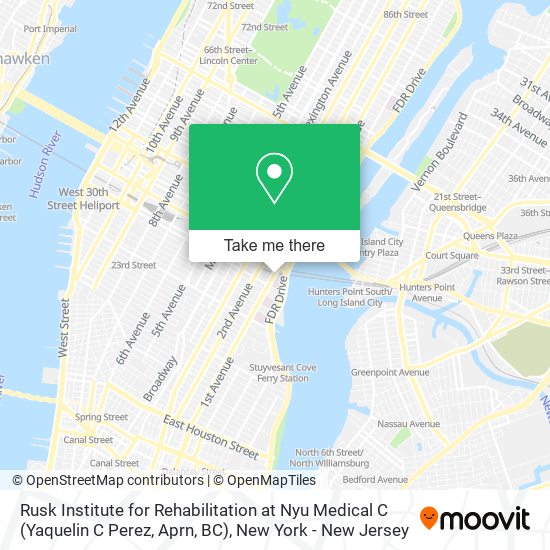 Mapa de Rusk Institute for Rehabilitation at Nyu Medical C (Yaquelin C Perez, Aprn, BC)