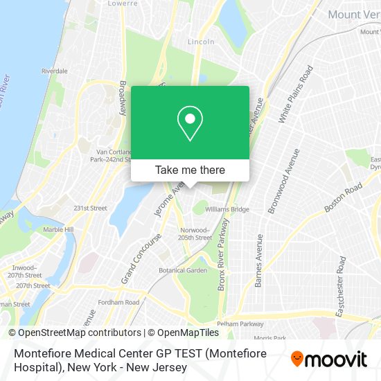 Mapa de Montefiore Medical Center GP TEST (Montefiore Hospital)