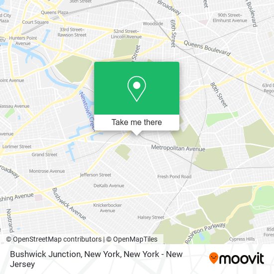 Bushwick Junction, New York map