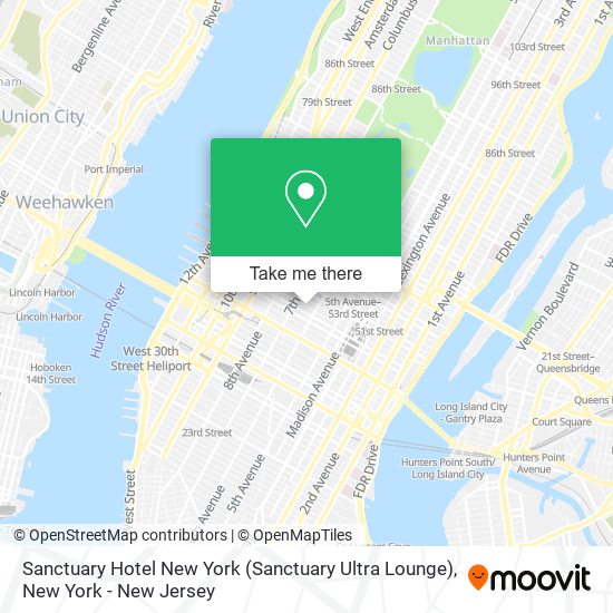 Sanctuary Hotel New York (Sanctuary Ultra Lounge) map