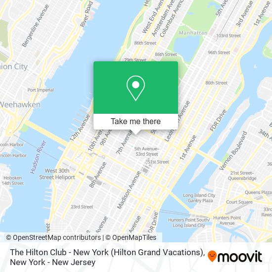 The Hilton Club - New York (Hilton Grand Vacations) map