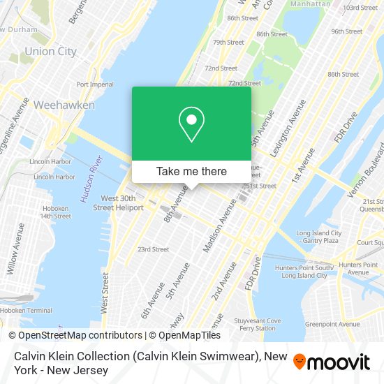 Calvin Klein Collection (Calvin Klein Swimwear) map