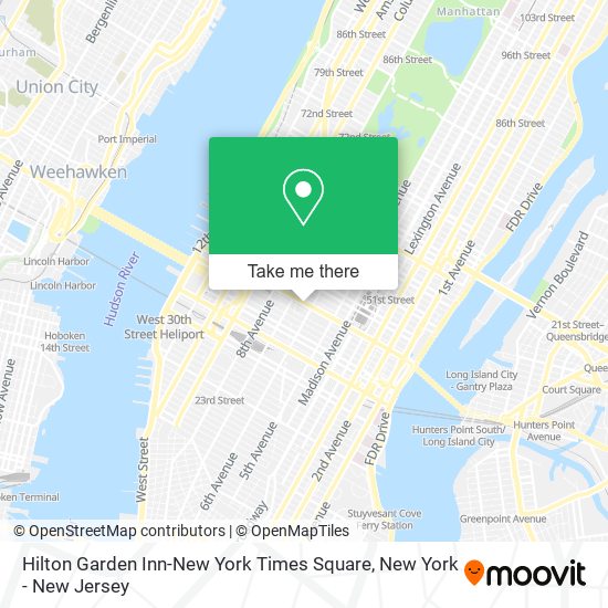 Hilton Garden Inn-New York Times Square map