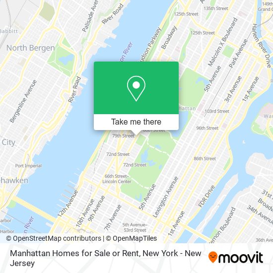 Manhattan Homes for Sale or Rent map