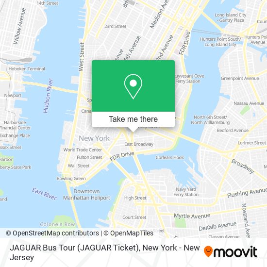 Mapa de JAGUAR Bus Tour (JAGUAR Ticket)