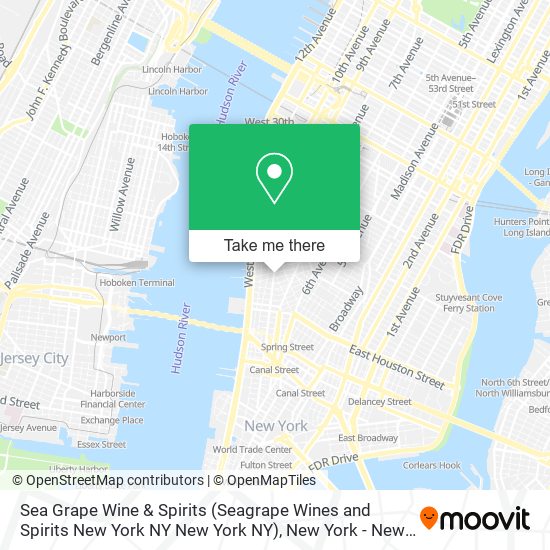 Mapa de Sea Grape Wine & Spirits (Seagrape Wines and Spirits New York NY New York NY)