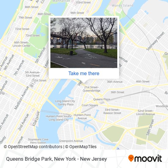 Queens Bridge Park map