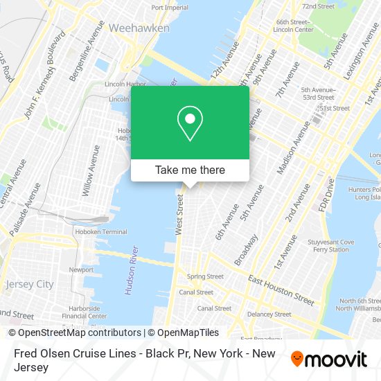 Mapa de Fred Olsen Cruise Lines - Black Pr