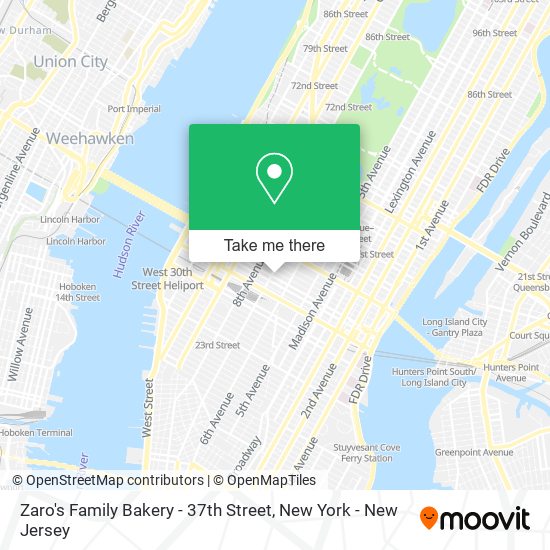Zaro's Family Bakery - 37th Street map