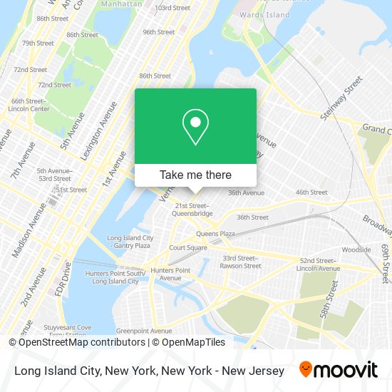 Mapa de Long Island City, New York