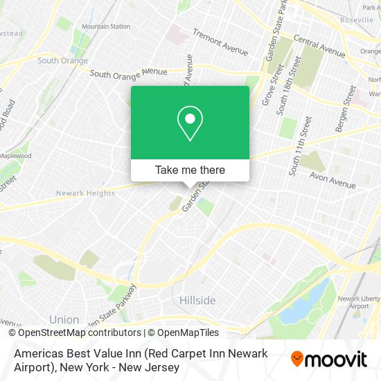 Mapa de Americas Best Value Inn (Red Carpet Inn Newark Airport)