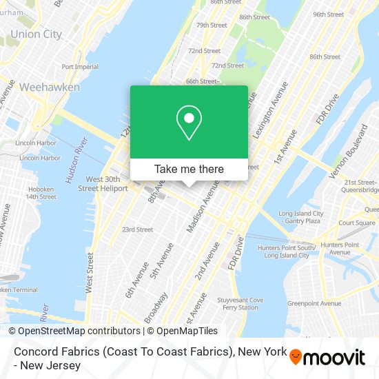 Mapa de Concord Fabrics (Coast To Coast Fabrics)