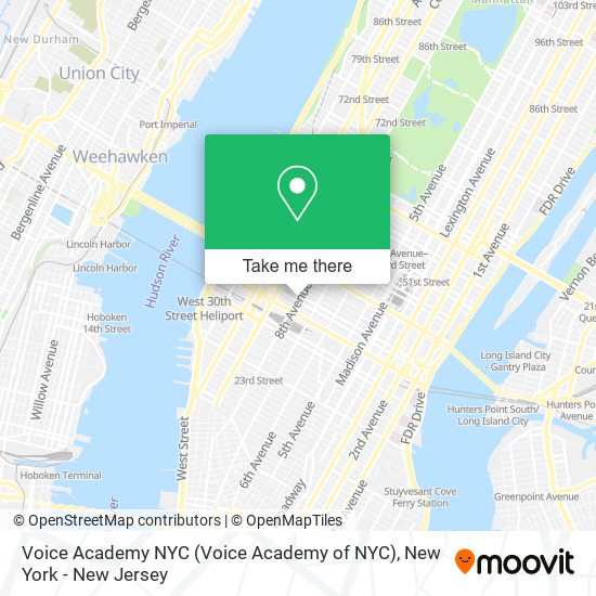 Voice Academy NYC map