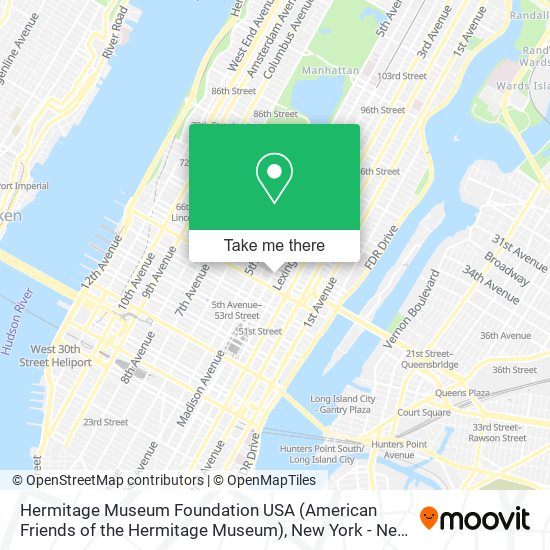 Mapa de Hermitage Museum Foundation USA (American Friends of the Hermitage Museum)