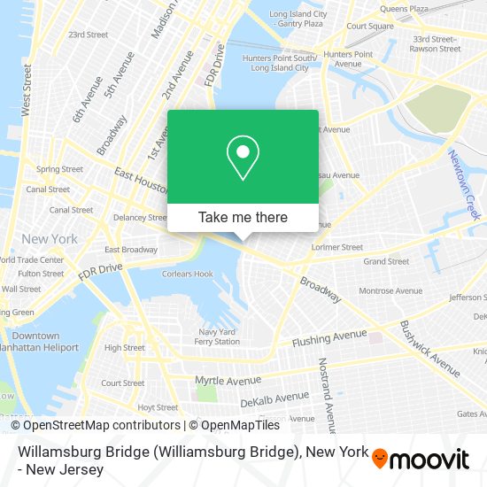 Mapa de Willamsburg Bridge (Williamsburg Bridge)