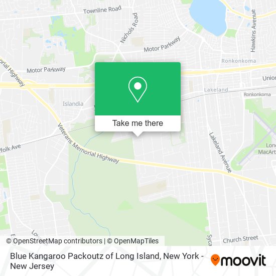 Mapa de Blue Kangaroo Packoutz of Long Island