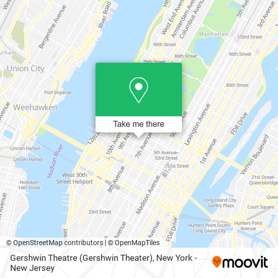Mapa de Gershwin Theatre (Gershwin Theater)