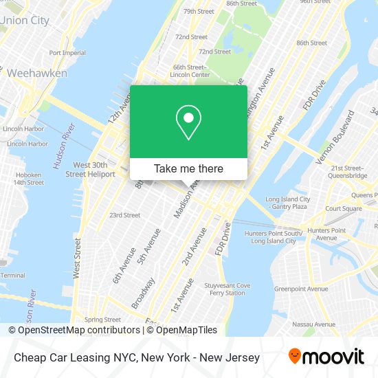 Cheap Car Leasing NYC map