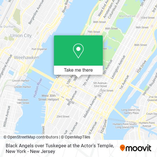 Black Angels over Tuskegee at the Actor's Temple map