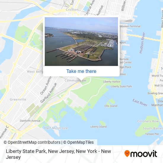 Liberty State Park, New Jersey map