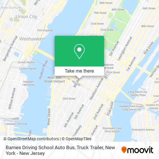 Barnes Driving School Auto Bus, Truck Trailer map