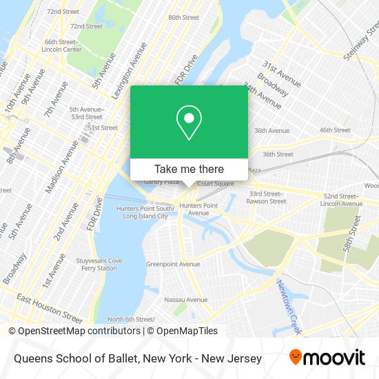 Mapa de Queens School of Ballet