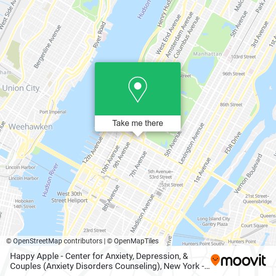Happy Apple - Center for Anxiety, Depression, & Couples (Anxiety Disorders Counseling) map
