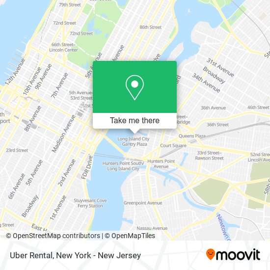 Mapa de Uber Rental