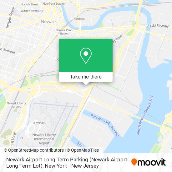 Newark Airport Long Term Parking map