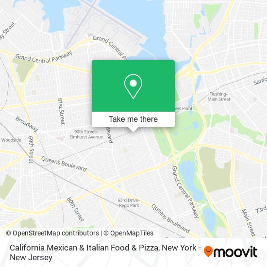 Mapa de California Mexican & Italian Food & Pizza
