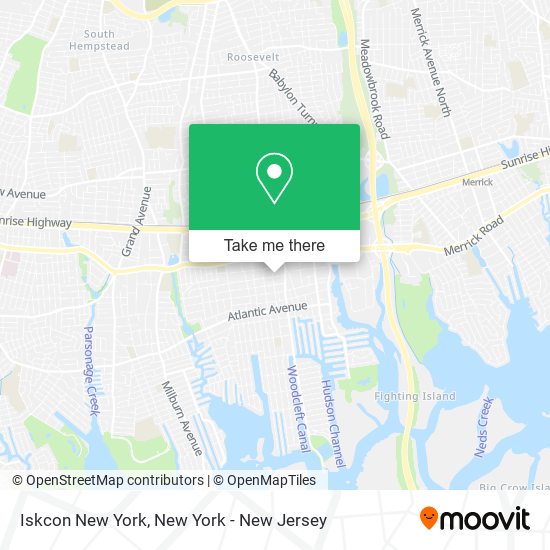Iskcon New York map