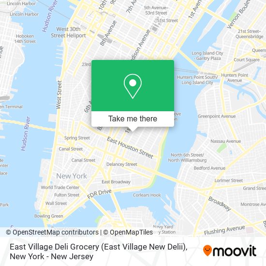 Mapa de East Village Deli Grocery (East Village New Delii)