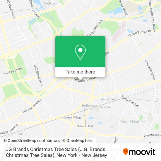 Mapa de JG Brands Christmas Tree Sales