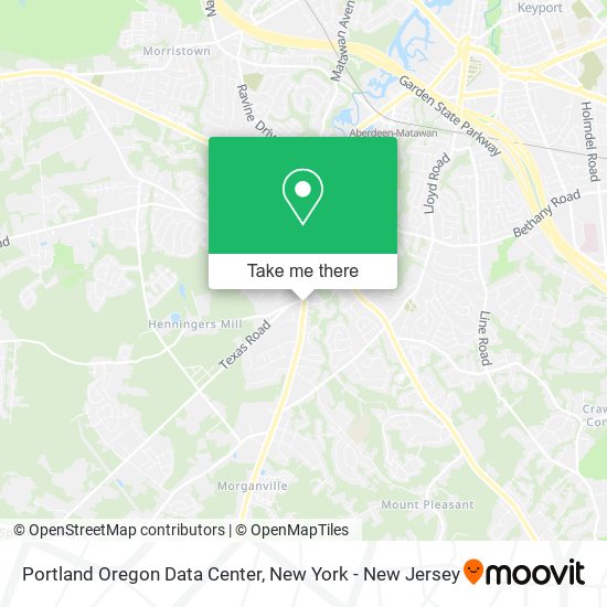 Portland Oregon Data Center map